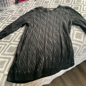 Black Tunic Sweater size L